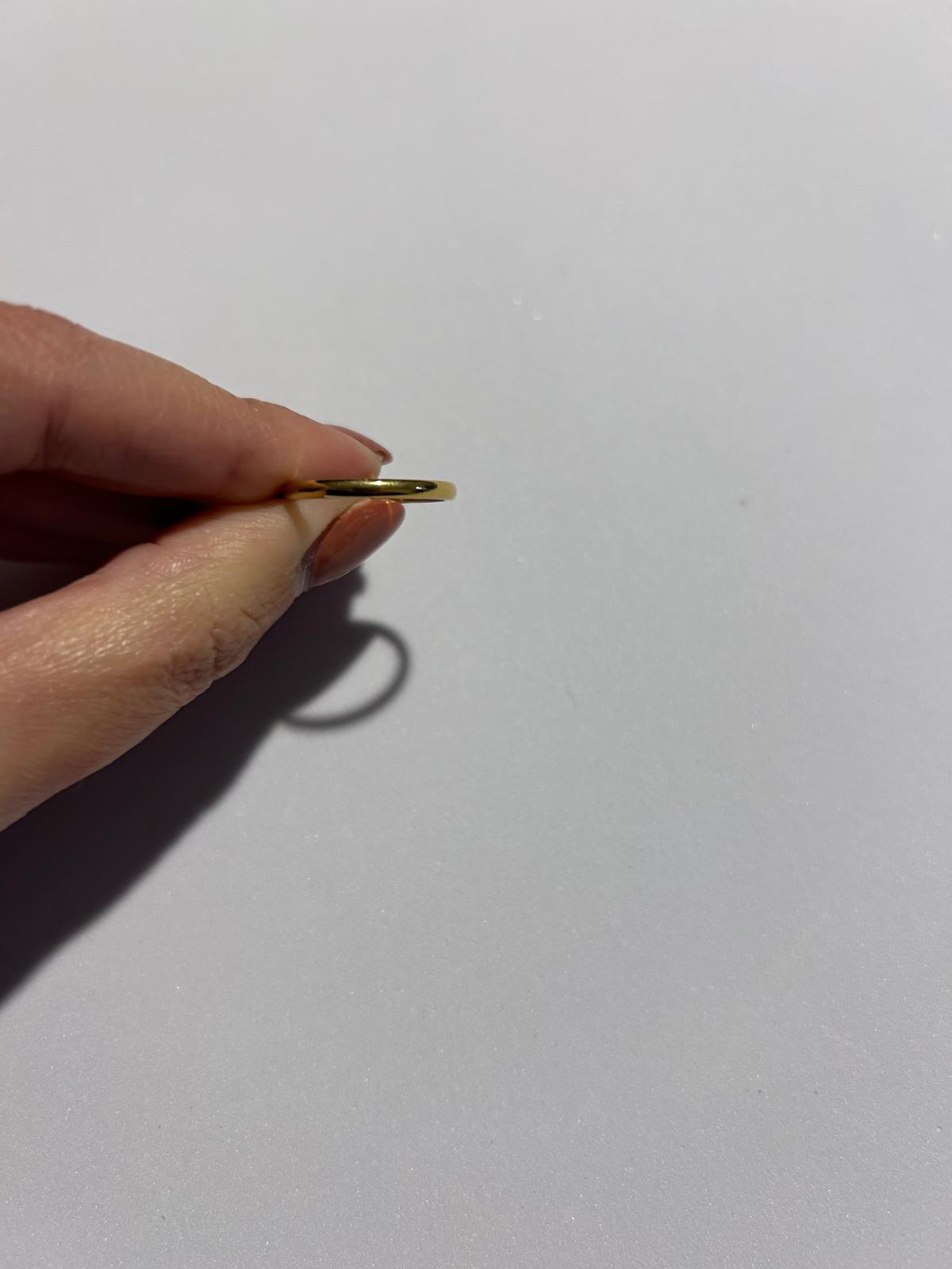 Anello semplice in Acciaio Inossidabile Gold (2mm)