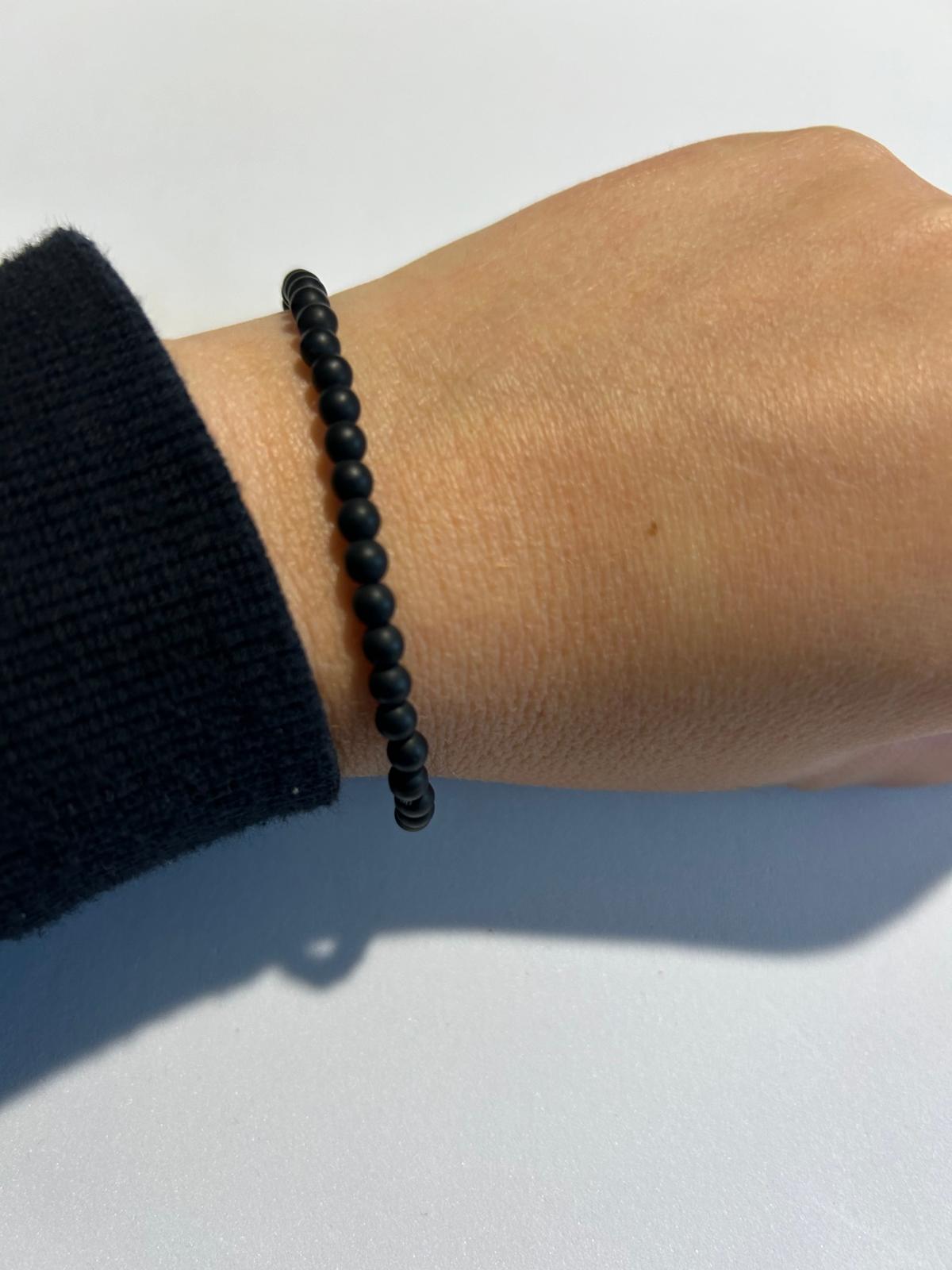 Bracciale Uomo con Perle Naturali Black