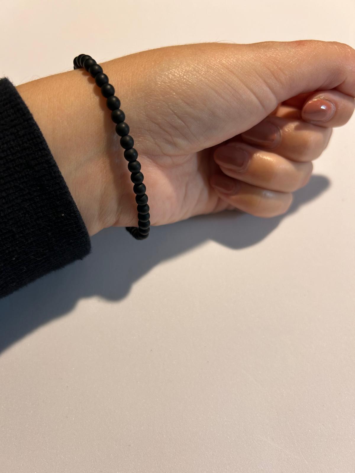 Bracciale Uomo con Perle Naturali Black