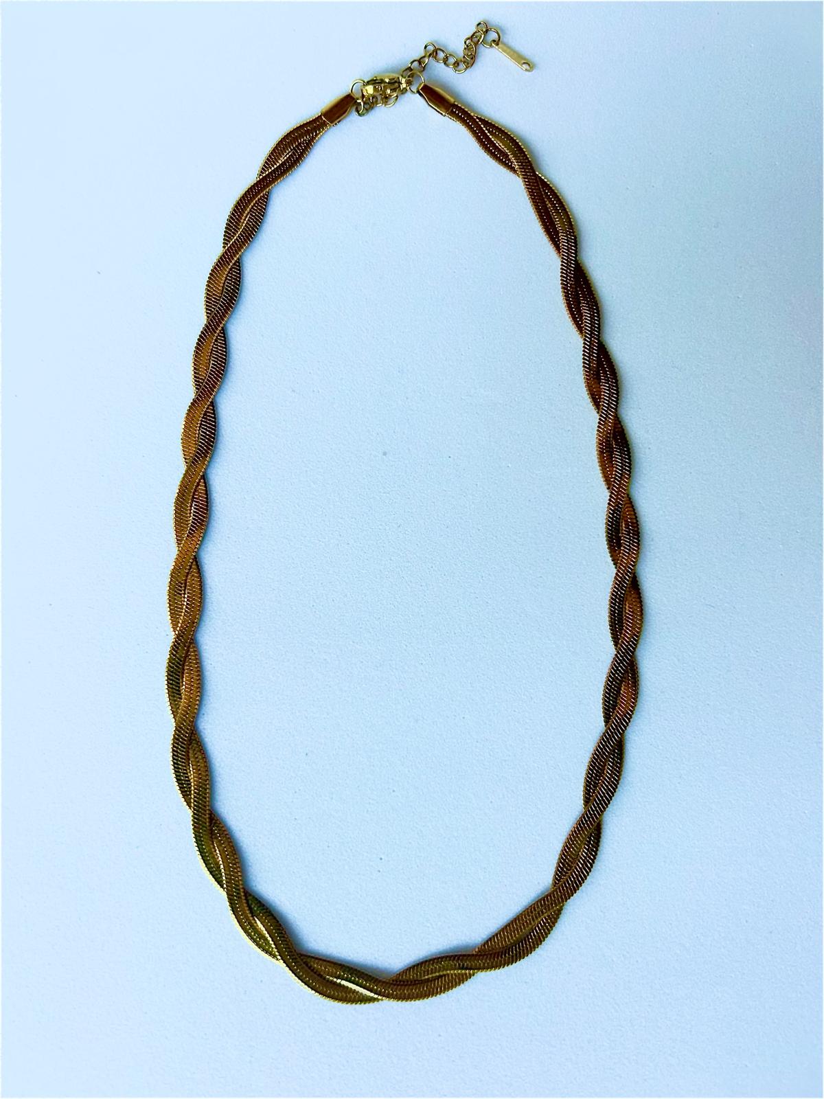 18K Gold Plated Steel Snake Necklace